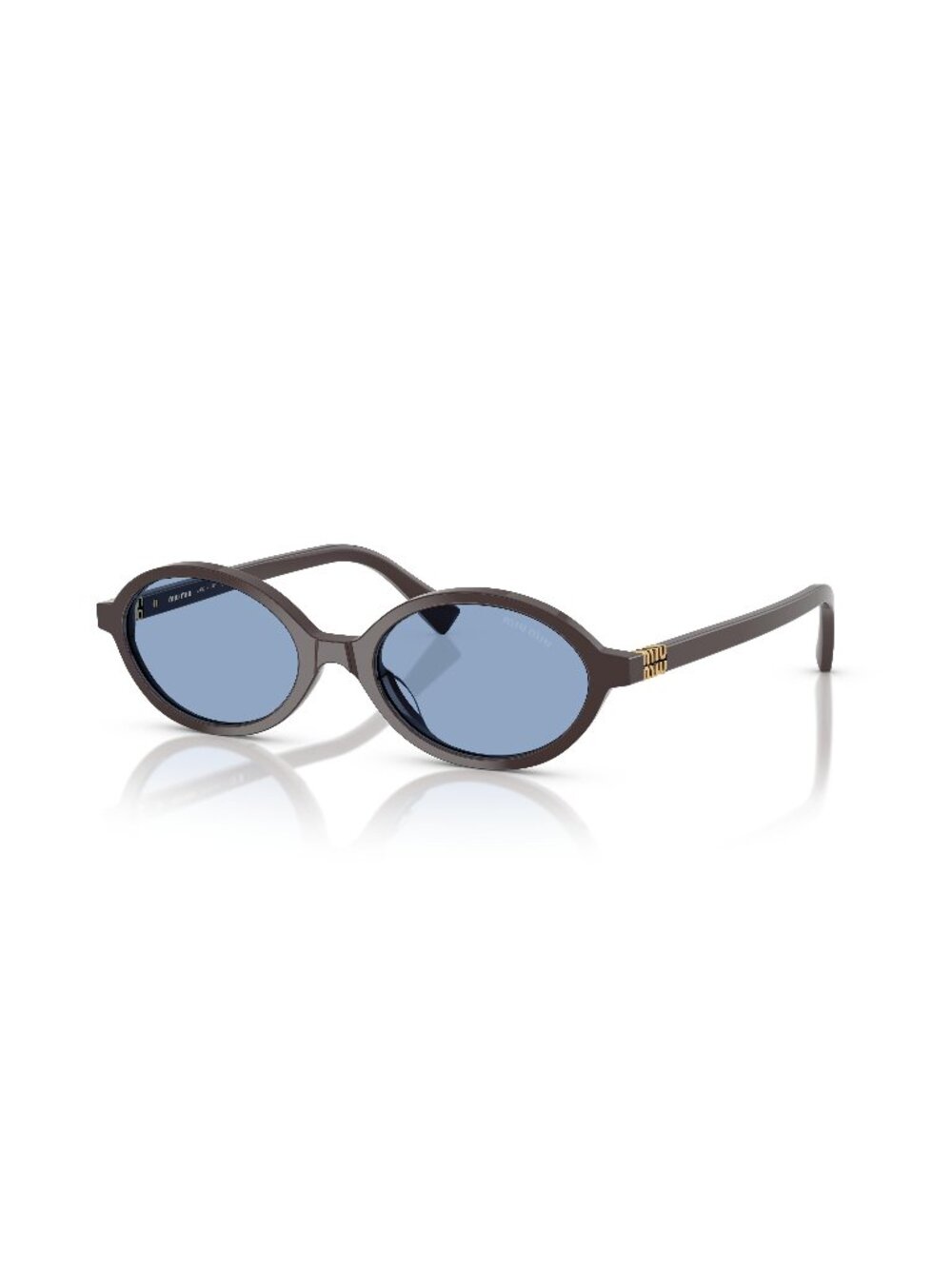 New Miu Miu Women's Sunglasses Multicolor Round Blue Lens Acetate Frame MU 04ZS